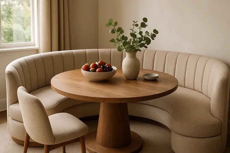 De charme van een ronde eetbank